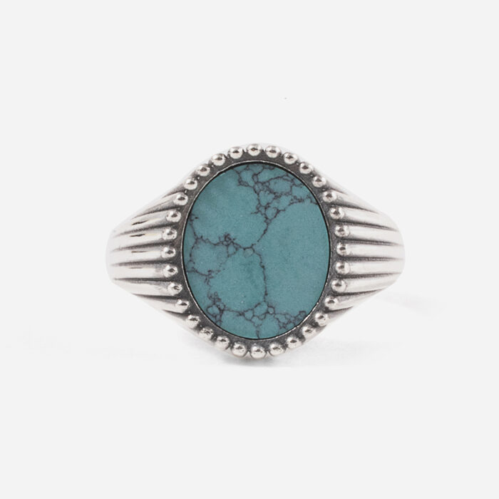 NOVE25 Anello chevalier Turchese , 24 mis - immagine 4