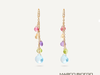 MARCO BICEGO Orecchini Paradise oro 18K e Gemme multicolor