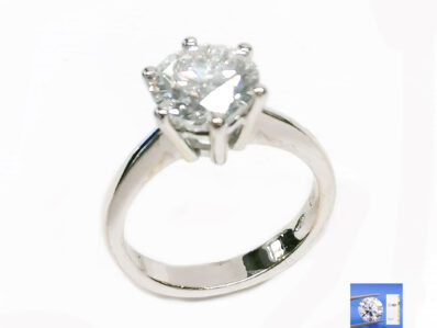 IGI Ring Lab_Grown Diamond 2.51ct, E VS1
