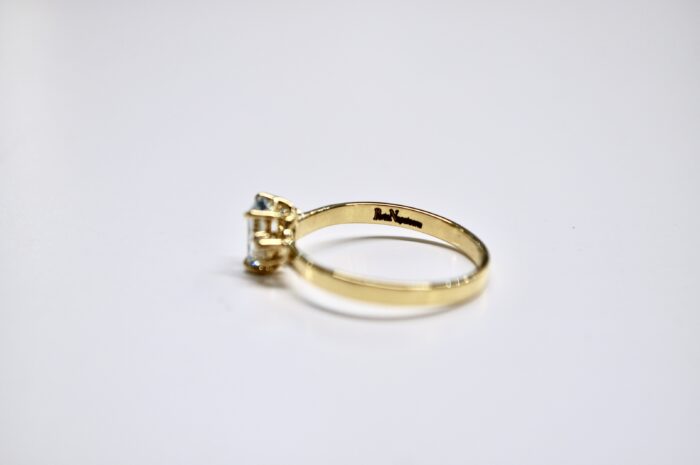 PN Anello Acquamarina e Diamanti oro giallo 18k - immagine 7