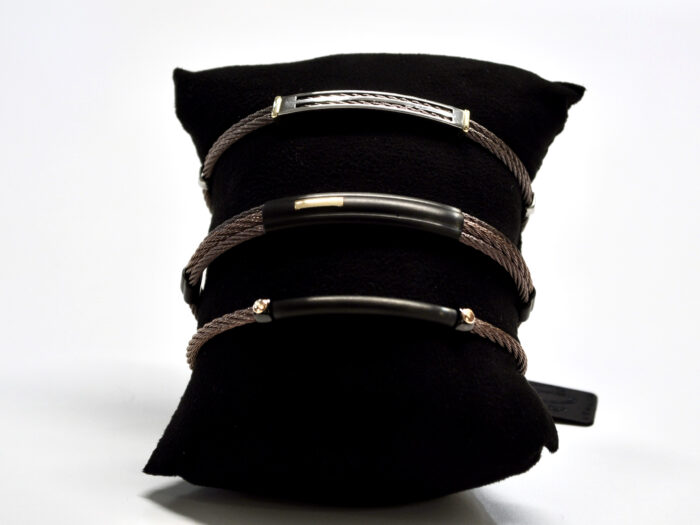 S_Bersani Bracciale rigido acciaio Pink e Oro 18K - immagine 7