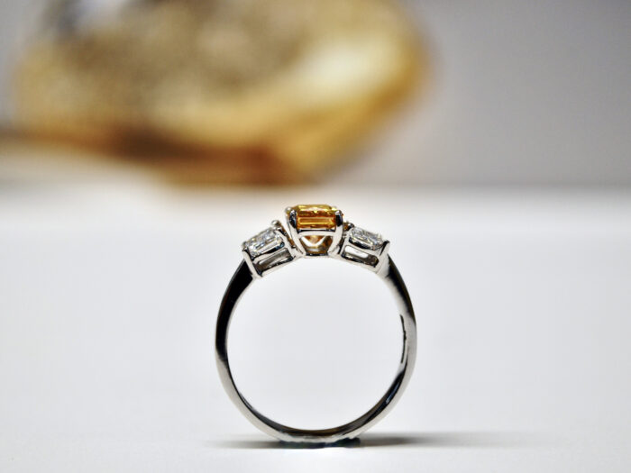 Ring Lab_Grown Orange Fancy Diamond 1.04ct - immagine 2