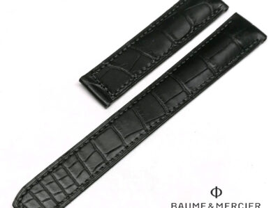 Baume&Mercier Cinturino nero opaco alligatore, 18mm