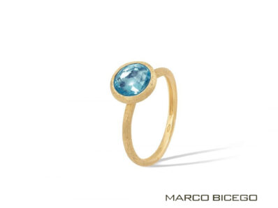 MARCO BICEGO, Ring Jaipur 18k Gold, Blue Topaz
