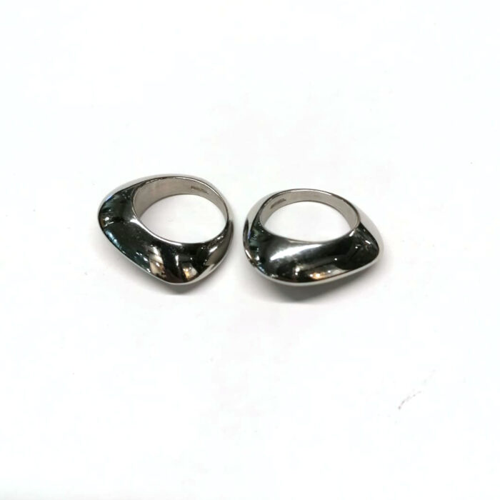 BREIL coppia anelli satinati e lucidi,  20mis - immagine 2