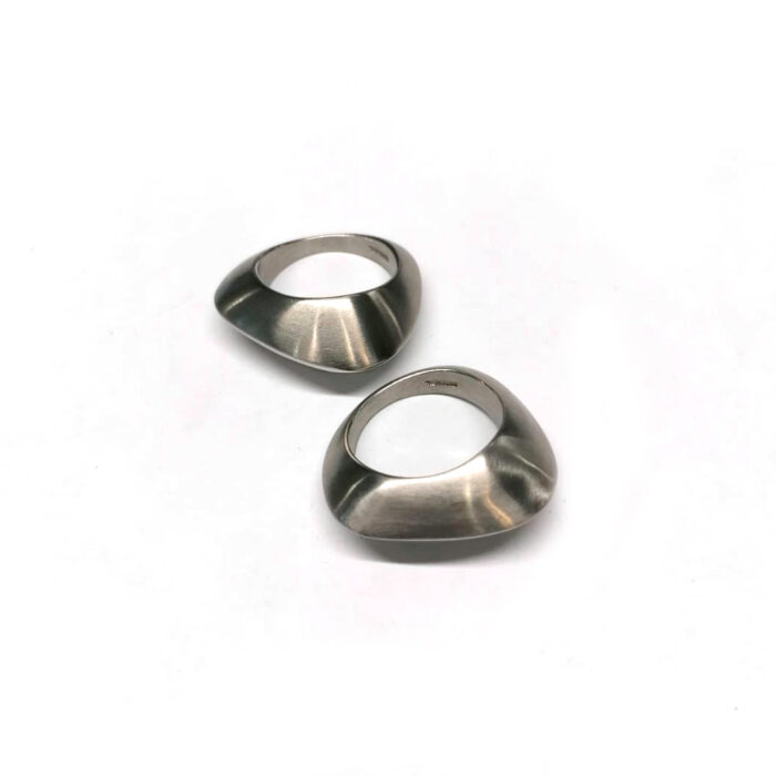 BREIL coppia anelli satinati e lucidi,  20mis - immagine 3