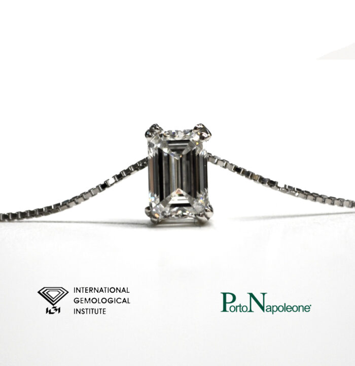 Pendente Lab_Grown Diamond Emerald 2,04ct, E VS1