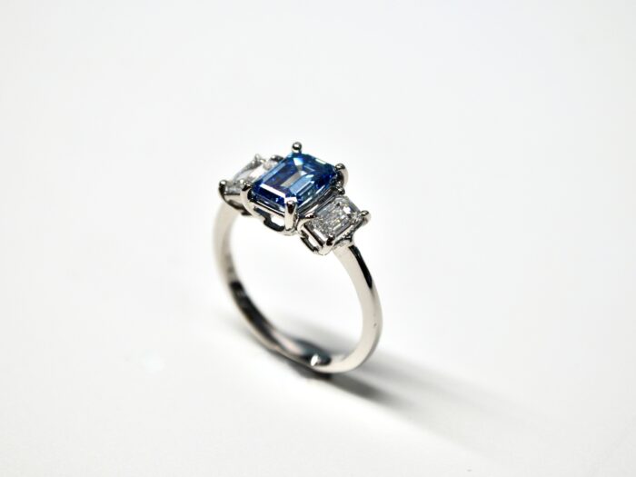 Ring Lab_Grown Blue Fancy Diamond 1.28ct, IGI - immagine 6