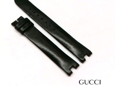 Gucci Cinturino pelle nero opaco, 14mm