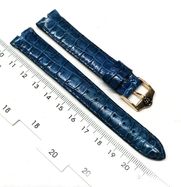 Gucci Cinturino pelle Blue stampa cocco, 16mm - immagine 5