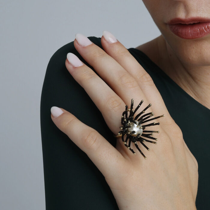 Kalliope Pearly Dandelion Ring, GD1645 - immagine 4