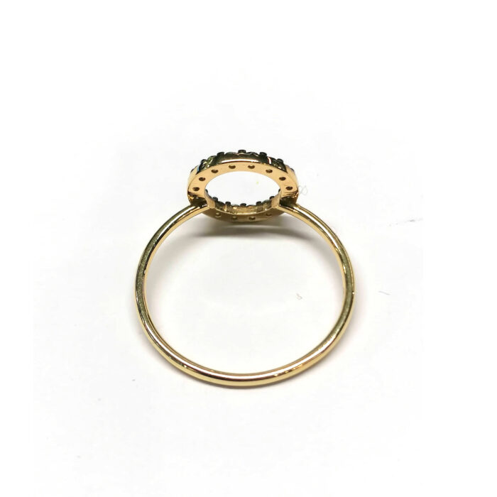 PN Anello green stones oro giallo 18K - immagine 3
