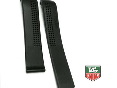 TAGHeuer Cinturino cautciù nero traforato, 20mm