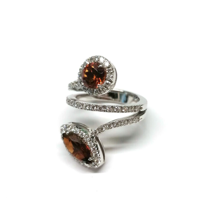 Anello Moi&Toi Oro bianco 18k con Quarzi citrino - immagine 3