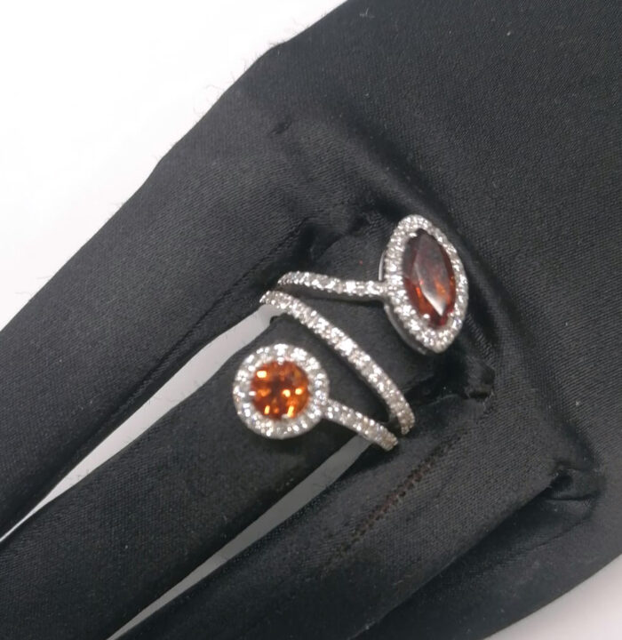Anello Moi&Toi Oro bianco 18k con Quarzi citrino - immagine 7