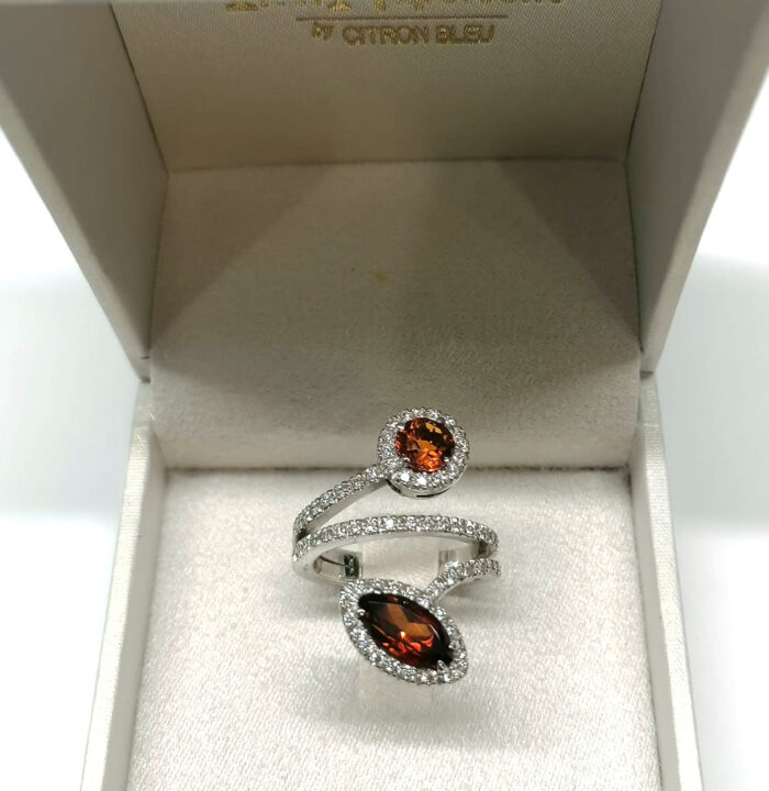 Anello Moi&Toi Oro bianco 18k con Quarzi citrino - immagine 5