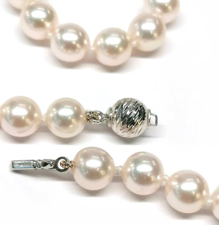 Collana Perle Coltivate Akoya 8,0/8,5mm , 45cm - immagine 4