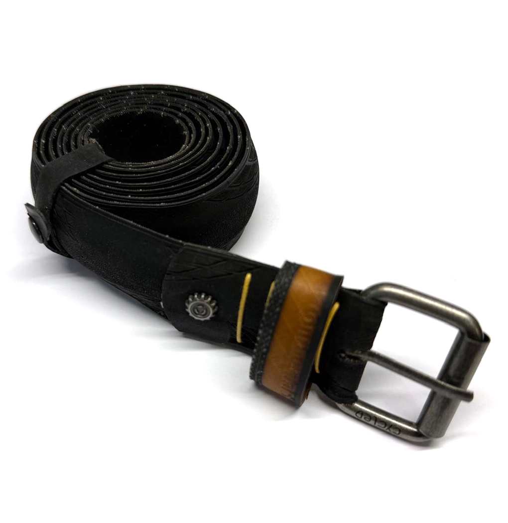 Cycled Cintura riciclata ed ecologica, Black, 130 X 3,0Cm - immagine 6