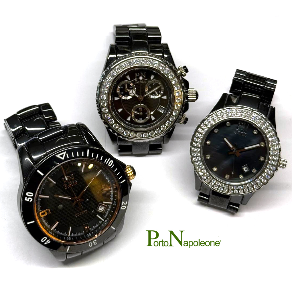 PN Santa, Orologio All Ceramic nera, Zirconi, quarzo, 33mm - immagine 6