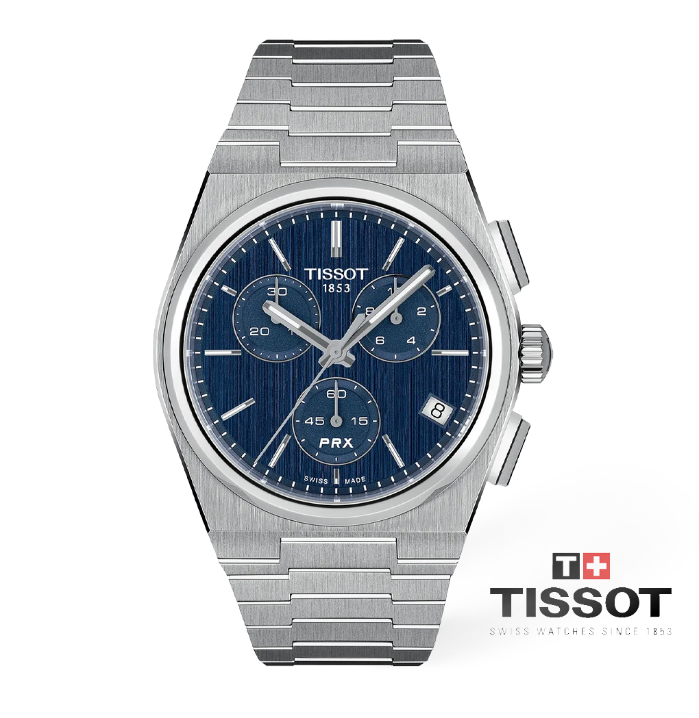 TISSOT PRX Crono Quartz, Blue, 41mm