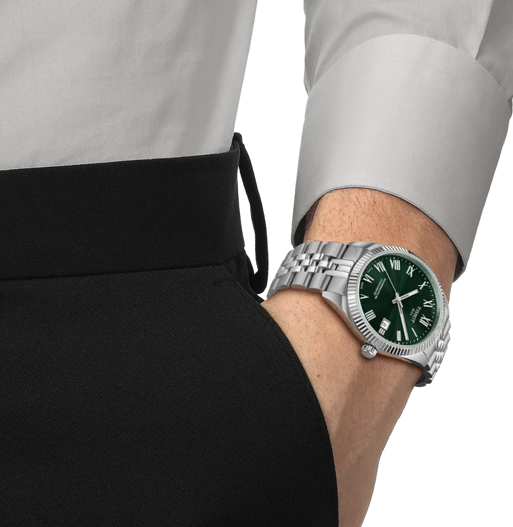 TISSOT Ballade COSC, Powermatic 80, Green, 39mm - immagine 5