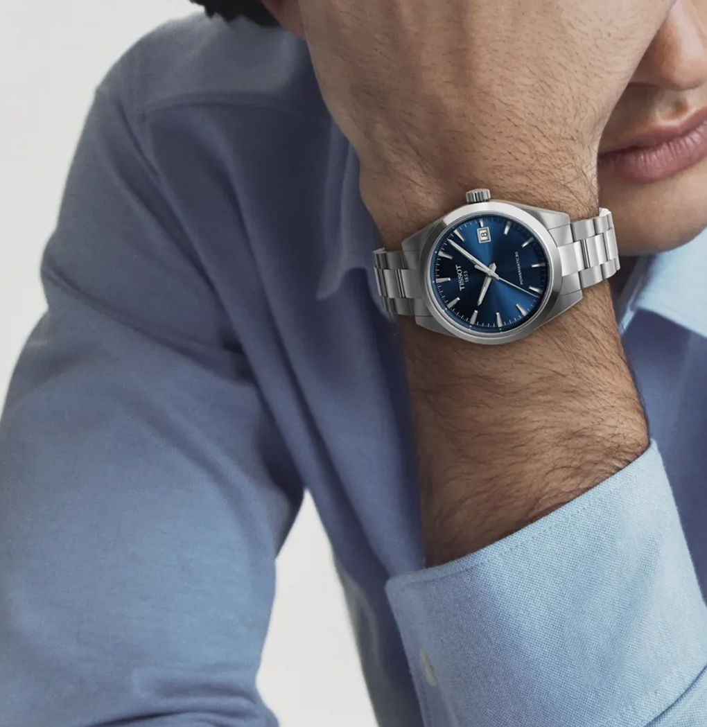 TISSOT Gentleman Powermatic 80, 38mm, Blue - immagine 4